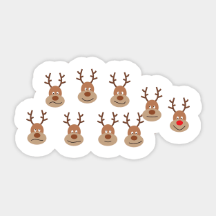 Santa's Reindeer Sticker